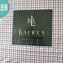 Ralph Lauren Quee Size Fitted Sheet UNIVERSITY TATTERSAL Navy Blue Red P... - $68.31