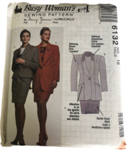 McCalls Sewing Pattern 6132 Busy Woman Work Skirt Suit Set Blazer Jacket UC 16 - £4.69 GBP
