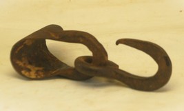 Antique Hand Forged Single Tree Hook Primitive Blacksmith Made - £15.81 GBP