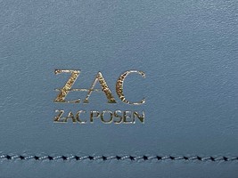 ZAC POSEN Eartha Envelope Sky Blue Leather Crossbody Shoulder Bag Purse Flap - £33.56 GBP