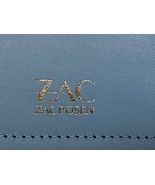 ZAC POSEN Eartha Envelope Sky Blue Leather Crossbody Shoulder Bag Purse Flap - $42.00