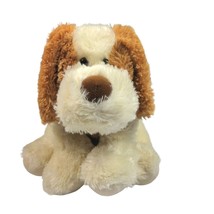 Aurora Cream Brown Puppy Dog Plush Floppy Ears Shaggy Stuffed Animal 2015 11&quot; - £23.66 GBP
