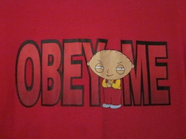 Nwot - Family Guy &quot;Obey Me&quot; Stewie Character Image Adult Size L Short Sleeve Tee - £9.37 GBP