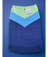 The Artist Blue XL Dog Sweater Size Extra Large Blue Green Knitted Youly  - £7.81 GBP