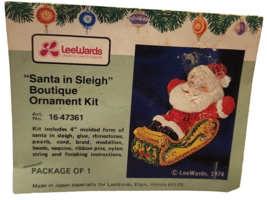 Lee Wards Santa In Sleigh Boutique Vintage Sequin Bead Christmas Ornament Kit New - £35.84 GBP