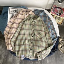 Camisas Hombre Blusas A Cuadros Casuales Moda Tops Primavera Vintage Str... - £35.82 GBP