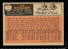 Vintage 1966 Topps Baseball #114 Jim Gosger Boston Red Sox Outfield - £3.94 GBP