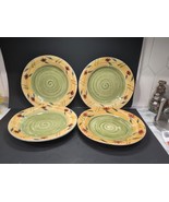 Pier 1 Elizabeth Dinner Plates Red Floral Stoneware Handpainted Set, Set... - $65.17 CAD