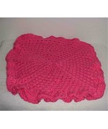 Hand Crochet Pillow Sham Pink 19 x 19 NEW - £7.10 GBP