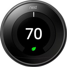 Google Nest Learning Thermostat 3rd Gen Smart Thermostat (Mirror Black) ... - £106.99 GBP