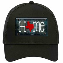 Texas Home State Outline Novelty Black Mesh License Plate Hat - £22.36 GBP