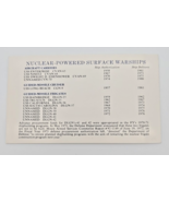 US Navy Nuclear Power Surface Warships Pamphlet Aircraft Carrier Frigate... - $34.37 CAD