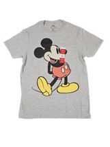 Disney Mickey Mouse Mens T Shirt Gray Short Sleeves Crew Neck Size Medium - £6.82 GBP