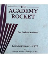 East Corinth Academy Rocket 1939 Maine Publication Commencement Book PB ... - $51.26 CAD