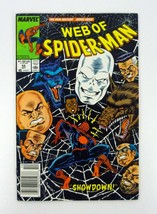 Web of Spider-Man #55 Marvel Comics Showdown Newsstand Edition FN 1989 - £1.77 GBP