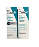 x2 CeraVe Acne Foaming Cream Cleanser Face Wash 10% Benzoyl Peroxide 5 oz - $23.87