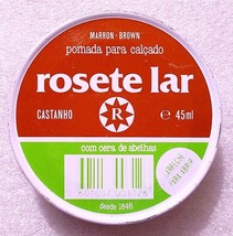 Rosete Lar Brown ✱ Vintage Shoe Polish Grease Tin Can Full Portugal 90´s - £17.90 GBP
