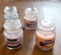 4 Aromatherapy Single Wick 3oz Candles Jars Soothing, Balance, Clarity - £9.77 GBP