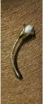 Avon Goldtone Lily Brooch and Pearl Calla Vintage  - £18.98 GBP