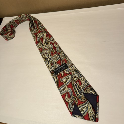 KEYS & LOCKWOOD Geometric Paisley Men's Necktie Tie Vintage Item image 3