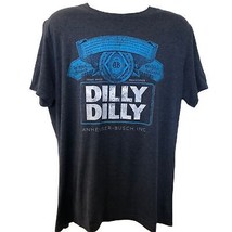 Anheuser Busch Dilly Dilly Men&#39;s Unisex Blue/Gray Graphic T-Shirt XL Bud Light - £18.29 GBP