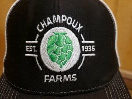 Champoux Farms Est. 1935 Black Mesh Trucker Snapback Adult Cap Hat - £19.70 GBP