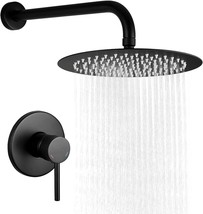 Frud Black Shower Faucet Set, 10 Inch Bathroom Rainfall, In Valve Included. - £32.97 GBP