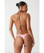 FRANKIES BIKINIS WATERCOLOR HIBISCUS FLORAL FULL MOON MICRO BIKINI BOTTOM (M) - $75.00