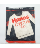 Vtg Hanes Thermal Long Sleeve Shirt Long Johns Mens L 42-44 Made in USA ... - £22.44 GBP