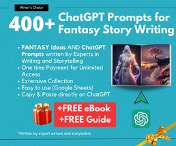 400+ ChatGPT Prompts | Fantasy Writing Prompts | Instant Access | AI Pro... - £2.34 GBP