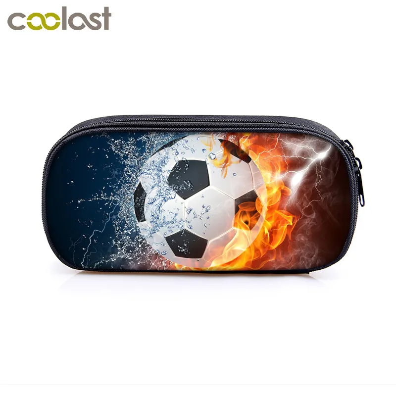 Cool Basketball / Hot Blood Footbally Printing Pencil Case For Teenagers Cosmeti - $58.19