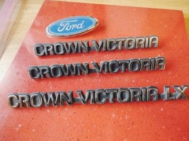 Ford OEM 92 93 94 Crown Victoria LX Rear Trunk + Fenders Emblem Badge Nameplate - £35.29 GBP