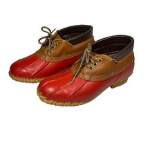 Womens Duck Boots Size 6 Low Red Brown Shoes Fall Autumn - £11.29 GBP