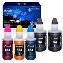 Compatible Refill Ink Bottle Replacement For Epson 774 664 T774 T664 For... - £42.66 GBP