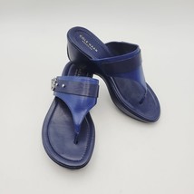 Cole Haan Margate Wedge II Sandshell Sandals Sz 5.5 B Blue Comfort - $29.99