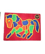 VTG A M Wazler Horse Animal Inlay Tray Puzzle Tekwood Original Sticker Rare - $14.99