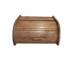 Wooden bread box, big bread bin made from natural wood, decorative bread... - £79.01 GBP