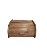 Wooden bread box, big bread bin made from natural wood, decorative bread... - £78.63 GBP