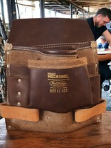 Leather Mechanic Tool Belt Pouch True Value Brown MM 13 823 Six Pockets ... - $49.49