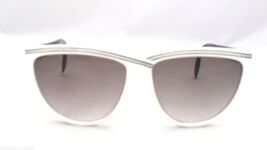 VTG RETRO Sunglasses 80s Christian Aujard  AViator Black White Plastic G... - $24.70