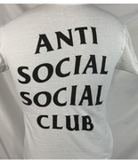 Anti Social Social Club T Shirt White Crew AF1 Logo Tee Sneaker Men’s Small - £31.87 GBP