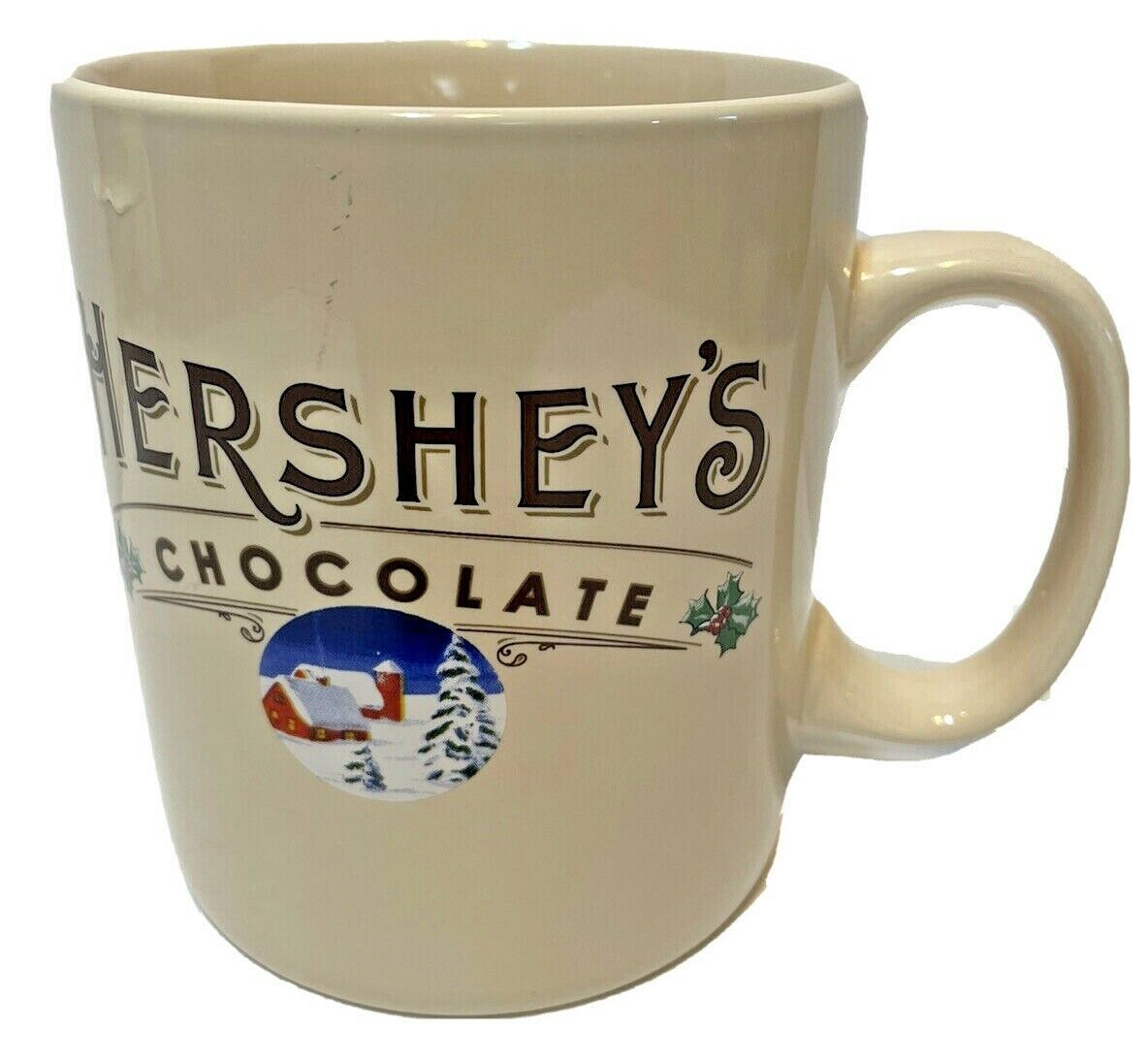 Galerie Hershey's Chocolate Coffee Mug  Ex Large Jumbo 24oz Farm Christmas Cup - $12.60