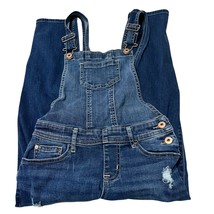 Abercrombie Kids Denim Overalls 9/10 Blue Distressed Adjustable Straps - $20.09 CAD