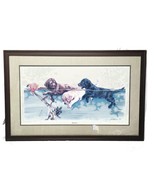 Golden &amp; Lab Retriever Puppies L.E. Print K.M Hoffman Signed 382/800 Dis... - $145.49