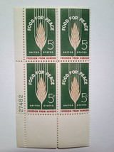 US SCOTT 1231 &quot;Food for Peace&quot; 5 cent 1963 MNH PB of 4 Stamps - £3.13 GBP
