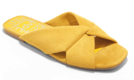 Women&#39;s dv Yellow Addie Microsuede Knotted Slide Sandals - £10.37 GBP