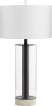 Table Lamp CYAN DESIGN MESSIER 1-Light Gunmetal Off-White Gray Linen Shade - $872.00