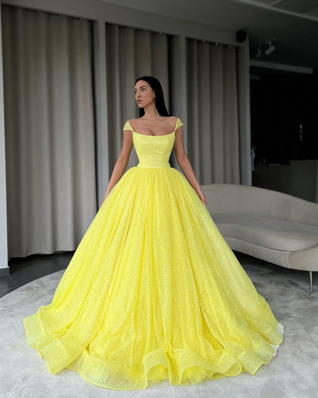 Color Accented Ball Gown Cap  Sleeve Floor Length Elastic Net  Tulle Lace Weddin