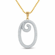 10kt Yellow Gold Womens Round Diamond Initial O Letter Pendant 1/5 Cttw - £173.37 GBP