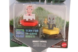 Minecraft Earth Boost Mini Figures 2 Boost Minis Pigging Out Pig Undying Evoker - £10.24 GBP